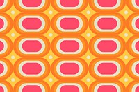 Geometric background, retro oval shape design psd