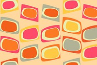 Retro colorful background, abstract 60s design vector