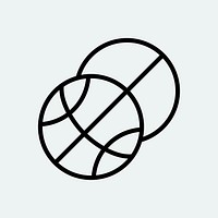 Basketball sports logo element, black minimal illustration