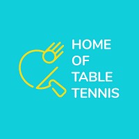 Sports business logo template, table tennis club in modern design psd