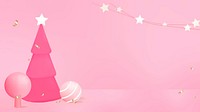 3D Christmas HD wallpaper, cute pink background
