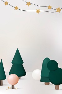 Xmas background, festive 3D design, season’s greetings vector