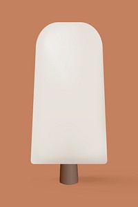 White ice cream, cute 3D design