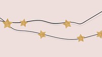 Gold 3D star border, festive ornament psd