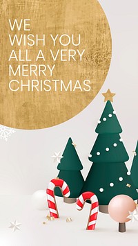 Merry Christmas story template, season’s greetings vector