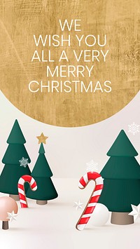 Merry Christmas story template, season’s greetings vector