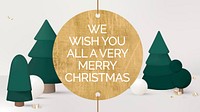 Merry Christmas presentation template, season’s greetings vector