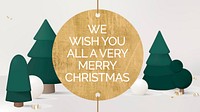 Christmas greetings presentation template, winter graphic psd