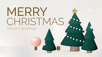 Merry Christmas presentation template, season’s greetings psd