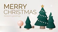 Merry Christmas presentation template, season’s greetings vector