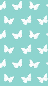 Cute butterfly mobile wallpaper, pastel design 