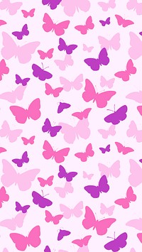 Pink butterfly iPhone wallpaper pattern