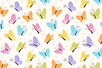 Colorful butterfly cute background pattern vector