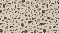 Aesthetic Terrazzo desktop wallpaper, abstract earth tone pattern vector