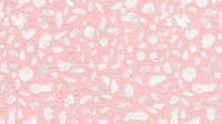 Aesthetic desktop wallpaper, Terrazzo pattern, abstract pink design vector