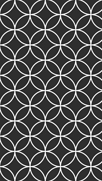 Geometric phone wallpaper, abstract pattern in black and white vector