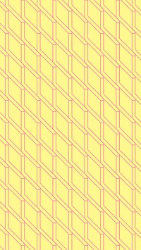 Cute pattern mobile wallpaper, yellow geometric design vector