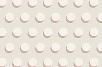 Cream background, polka dot pattern in beige vector