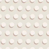 Cream background, polka dot pattern in beige vector