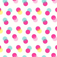 Pink pattern background, polka dot, cute feminine design vector