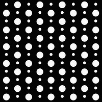 Polka dot pattern background, black cute design vector