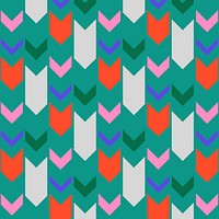 Abstract background, green tribal pattern in colorful design vector