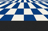 Blue checker background, distorted abstract pattern vector