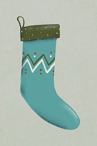 Christmas stocking doodle vector, cute illustration