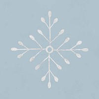 Christmas doodle, snowflake, cute illustration vector