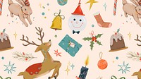 Winter holiday computer wallpaper, Christmas celebration illustration
