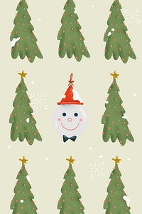 Christmas seamless pattern, green winter holidays illustration vector