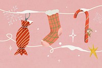 Winter holiday background, Christmas celebration illustration psd