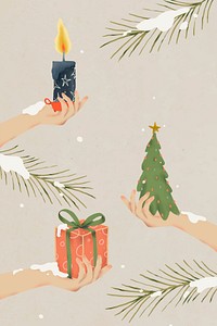 Christmas background, winter holidays season vector