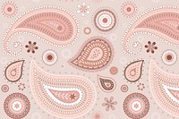 Cream paisley background, traditional pattern in feminine design vector