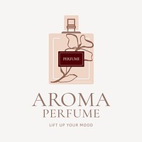 Perfume shop logo, beauty business branding template design psd