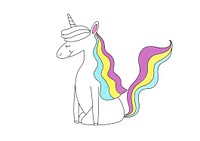 Magical unicorn illustration for kids