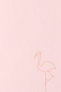 Pink flamingo textured background vector