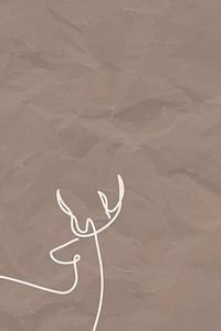 Brown deer background, aesthetic design psd