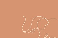 Aesthetic elephant brown background vector