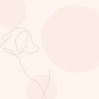 Aesthetic pink background, line art dog design vector
