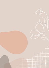 Flower Memphis line art abstract background vector 