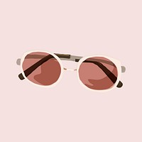 Women’s sunglasses clipart, eyewear fashion illustration vector