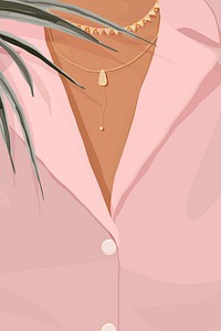 Feminine pink background, women’s fashion in girlboss concept vector