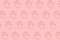 Pink seamless background, hand doodle pattern vector