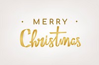 Merry Christmas background, gold holiday greeting typography