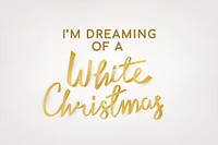 Christmas quote background, gold holiday typography vector