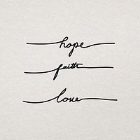 Minimal quote typography, ink hand drawn greetings