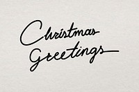 Christmas greetings background, minimal ink typography vector