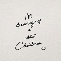 Minimal Christmas quote sticker, hand drawn ink typography vector