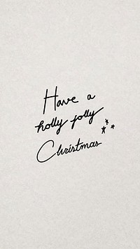 Minimal Christmas mobile wallpaper, holiday greeting typography vector